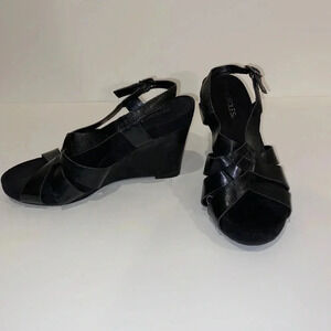Areosoles black heeled sandals /sz8